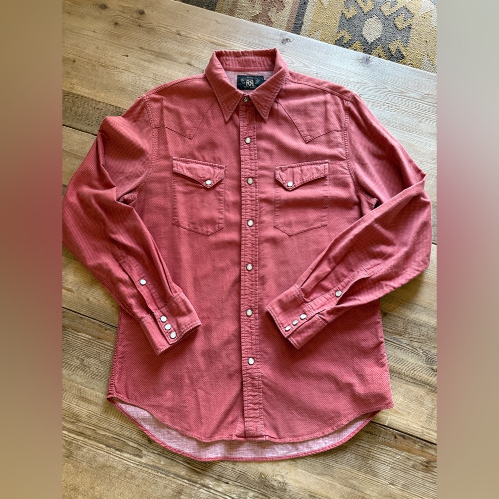 Ralph Lauren Double RL Pink Dot Western Shirt - Picture 3 of 11